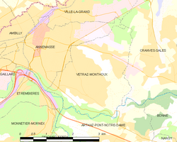 Map commune FR insee code 74298